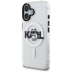 Karl Lagerfeld suojakuori iPhone 17 6,1" IML Choupette Sketch Logo MagSafe läpinäkyvä