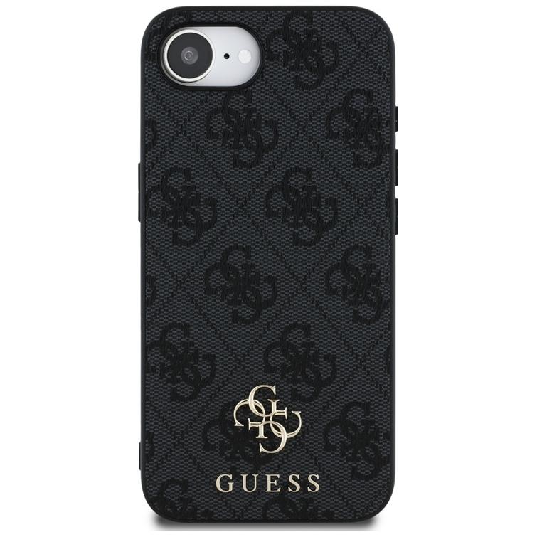 Guess HC MagSafe PU 4G Small 4G and Classic -suojakuori iPhone 16e:lle, musta