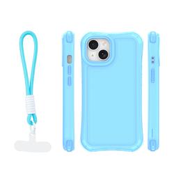 Safepop case with strap for iPhone 13 6,1" blue