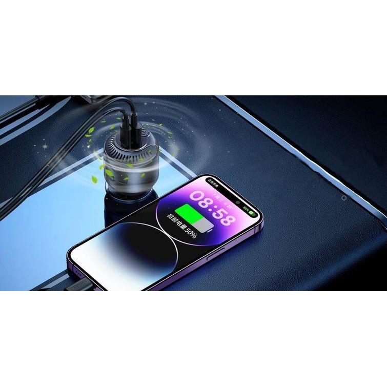 REMAX CAR CHARGER YATOY SERIES WITH SCENT 60W PD QC RCC353 1xUSB + 1XuSB-C BLACK