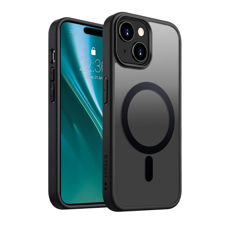 Etteri Matt Mag kotelo iPhone 15 6,1" mustalle