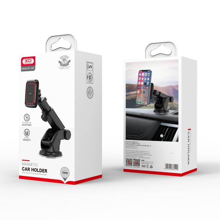 XO car holder C83 magnet black with suction cup