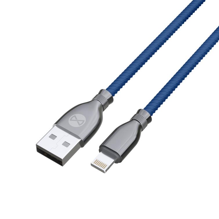Forever Tornado USB-kaapeli - Lightning 1,0 m 3A tummansininen