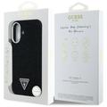 Guess HC MagSafe FW Denim Triangle Logo -kotelo iPhone 16 -puhelimelle, musta