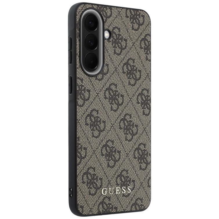 Guess HC PU 4G Classic Logo case with charm for Samsung Galaxy A37 brown