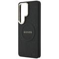 Guess case Saffiano Peony Embossed Ring MagSafe for Samsung Galaxy S26 Ultra black