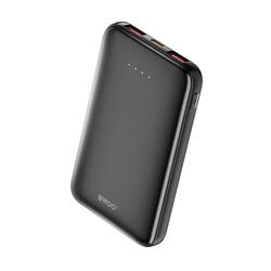 BWOO-varavirtal&auml;hde P72 QC 22.5W PD 20W 5000 mAh, jossa 2 x USB-A-porttia ja 1 x USB-C-portti, musta