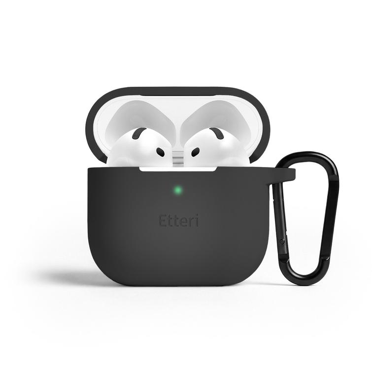 Etteri-silikonikotelo AirPods 4:lle musta