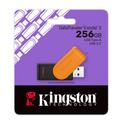 Kingston 256GB kannettava USB 3.2 Gen 1 DataTraveler Exodia S -muistitikku (musta/oranssi)