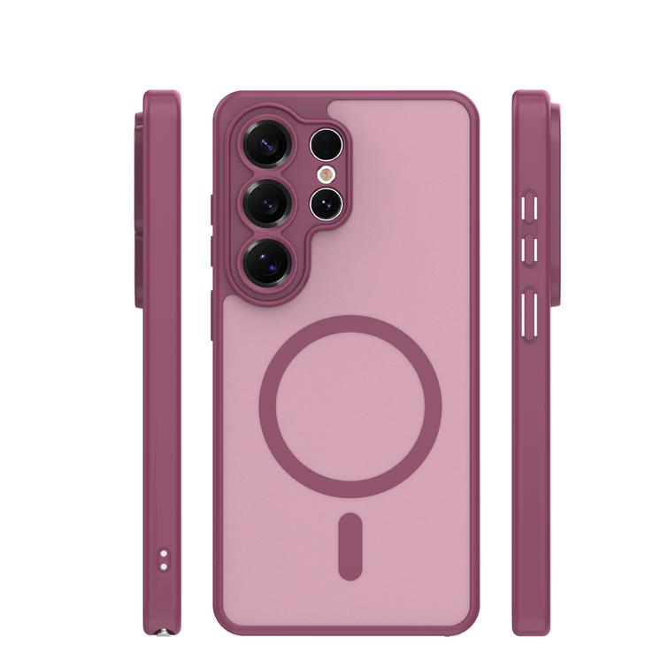 Mag Matt case for Samsung Galaxy S25 Ultra maroon camera protection