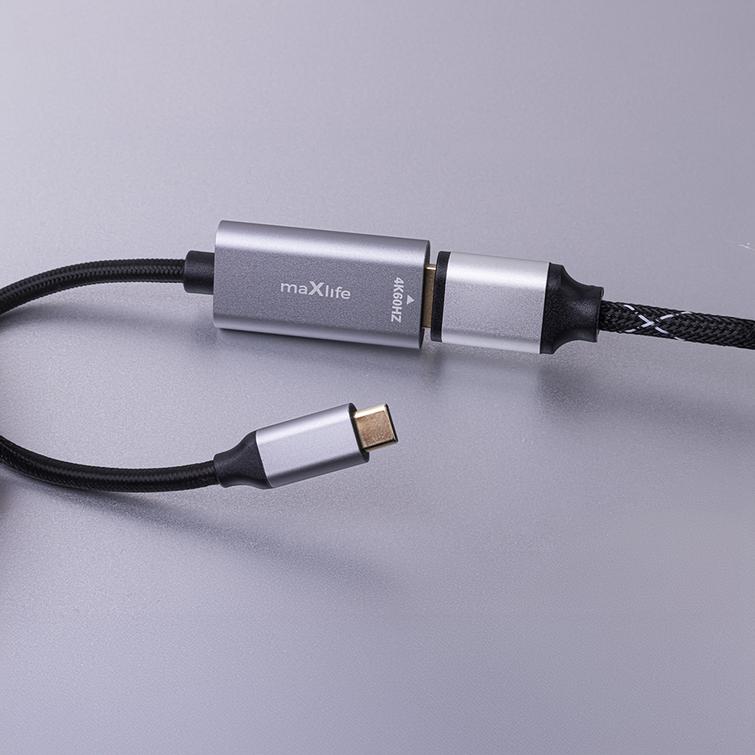 Maxlife-sovitin MXHC-01 HDMI - USB-C 4K 60HZ musta