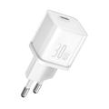 Baseus sein&auml;laturi GaN5 Mini PD 30W 1x USB-C kuunvalkoinen