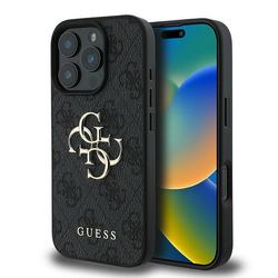 Guess iPhone 16 Pro 6,3" suojakuori GUHCP16L4GMGGR 4G:lle, iso logo, musta