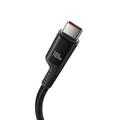 Baseus Fish-Eye Pikalatausdatakaapeli USB-C - USB-C 100W 1m Cluster Musta