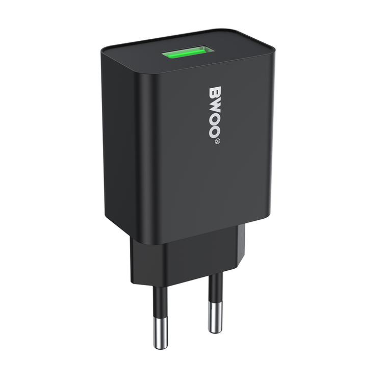 BWOO-sein&auml;laturi CDA249 5V 2,4A USB-A, musta