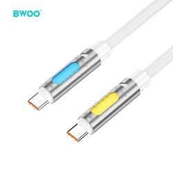 BWOO 240W Superpikalatausdatakaapeli RGB-valolla, valkoinen X325C-C