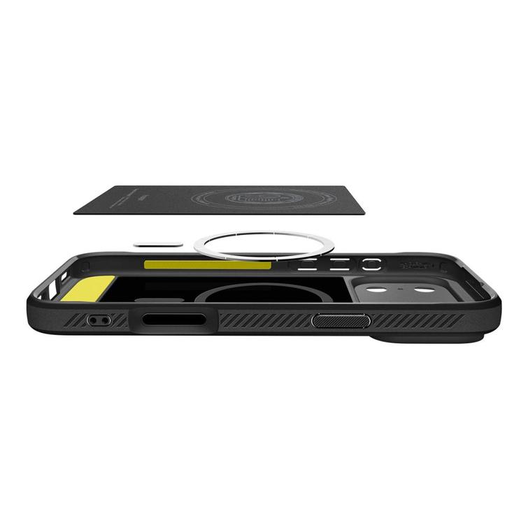Spigen Rugged Armor Mag Magsafe -kotelo iPhone 17 Pro Maxille, mattamusta