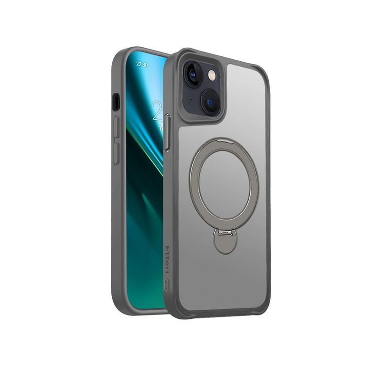 Etteri Matt Mag Ring suojakuori iPhone 13:lle 6,1" harmaa