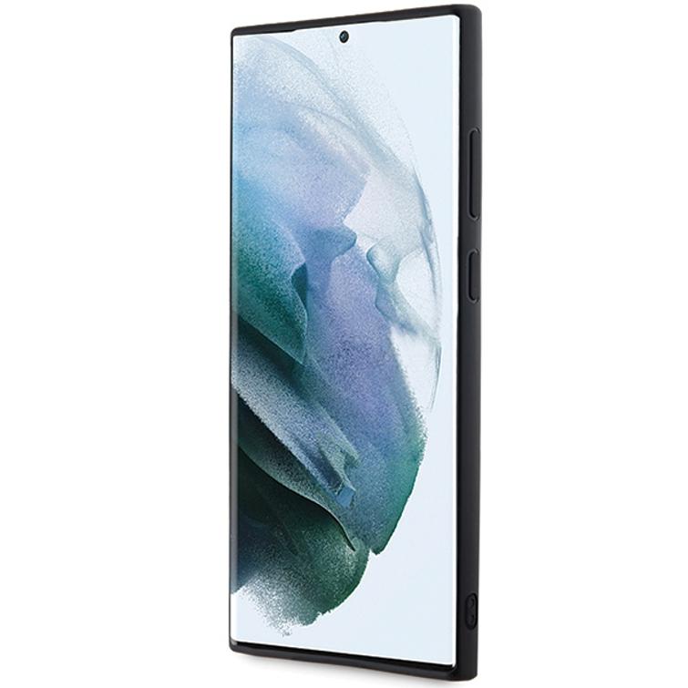 Karl Lagerfeld -suojakuori Samsung Galaxy S24 Ultralle KLHCS24L3DMBKCK musta HC 3D-logo glitterill&auml;