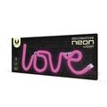 Neon LED-valo LOVE pinkki Lepakko + USB FLNE05 Forever Light