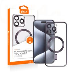 Vmax Electroplating Mag TPU -suojakuori iPhone 12 6,1":lle, violetti