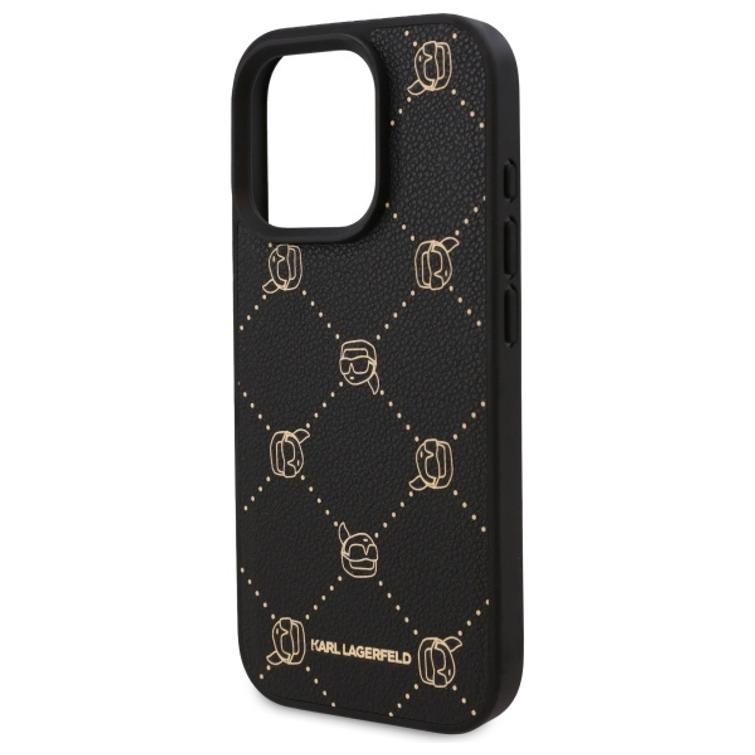 Karl Lagerfeld -suojakuori iPhone 16 Pro Max 6,9":lle KLHMP16XPGKHPHK musta Kova Karl Head MagSafe -suojakuori