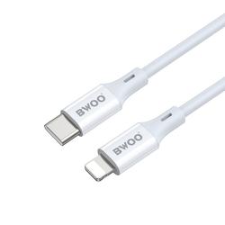 BWOO USB-C - Lightning-kaapeli 2m 27W ABS + TPE valkoinen