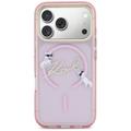 Karl Lagerfeld kotelo iPhone 17 Pro Max 6,9" IML Choupettes Karl Script Logo MagSafe vaaleanpunainen