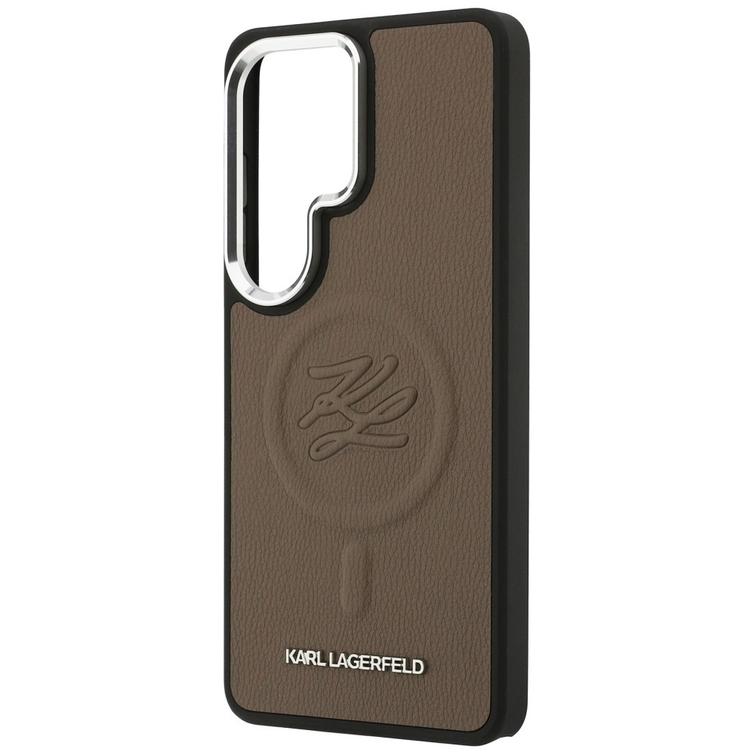 Karl Lagerfeld case Embossed Ring Initials MagSafe for Samsung Galaxy S26 Ultra brown