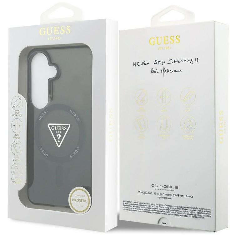 Guess case IML Gradient Triangle MagSafe for Samsung Galaxy S26 black