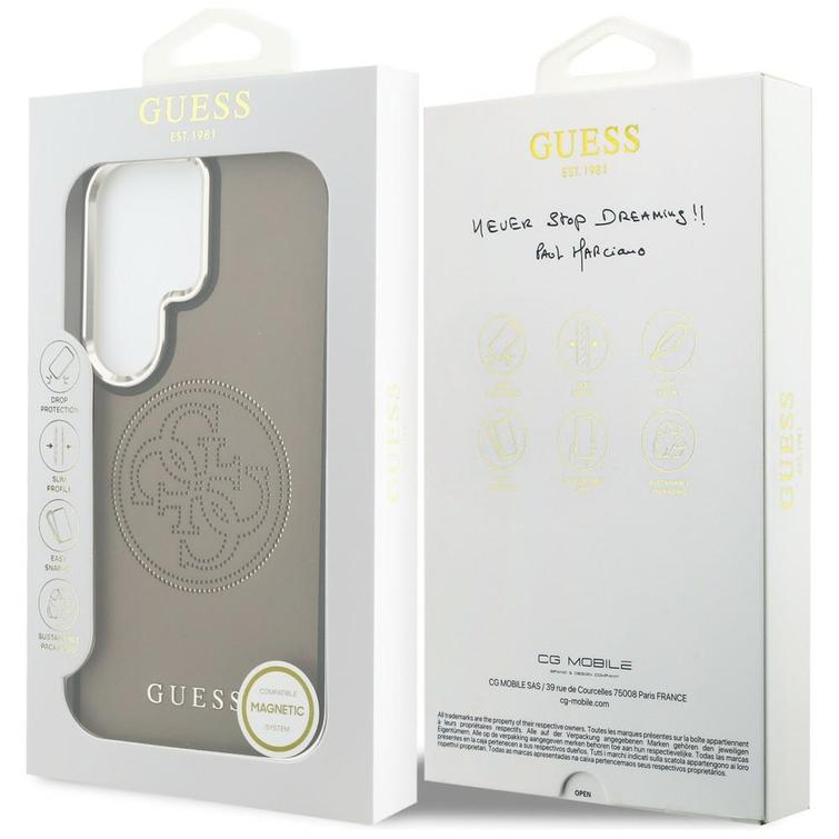 Guess case Perforated Logo MagSafe for Samsung Galaxy S26 Ultra brown