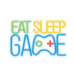 Forever Light Neon PLEXI LED EAT SLEEP GAME multicolor FPNE33