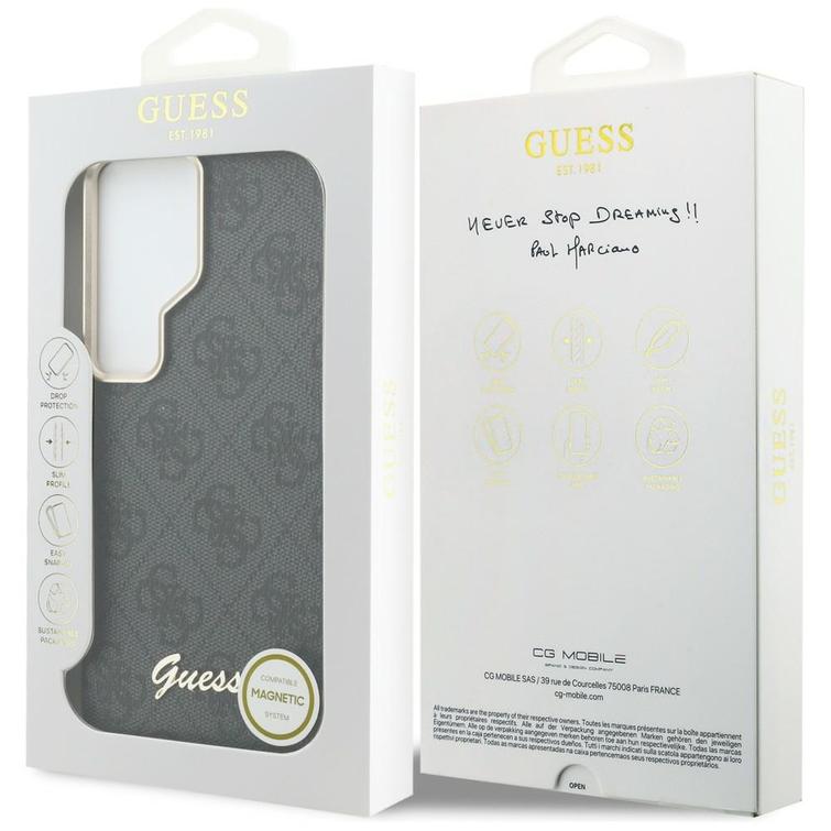 Guess case 4G Script MagSafe for Samsung Galaxy S26 Ultra black