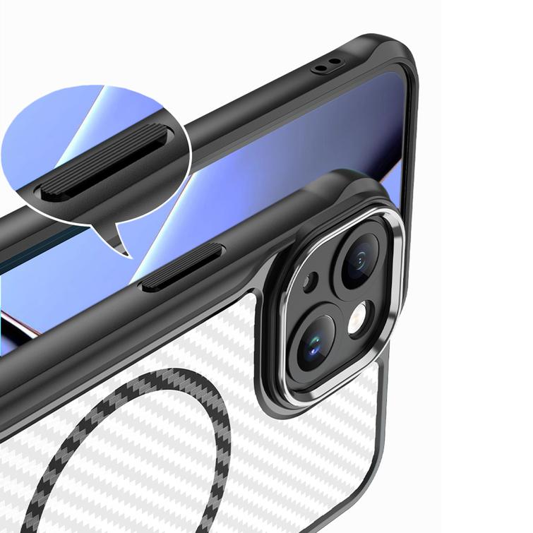 Defender Carbon Mag -suojakuori iPhone 13 6,1":lle, musta