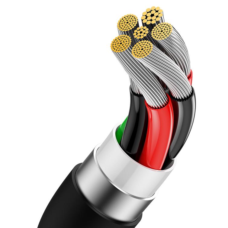 Baseus Superior USB - USB-C -kaapeli 1,0m klusteri musta 100W