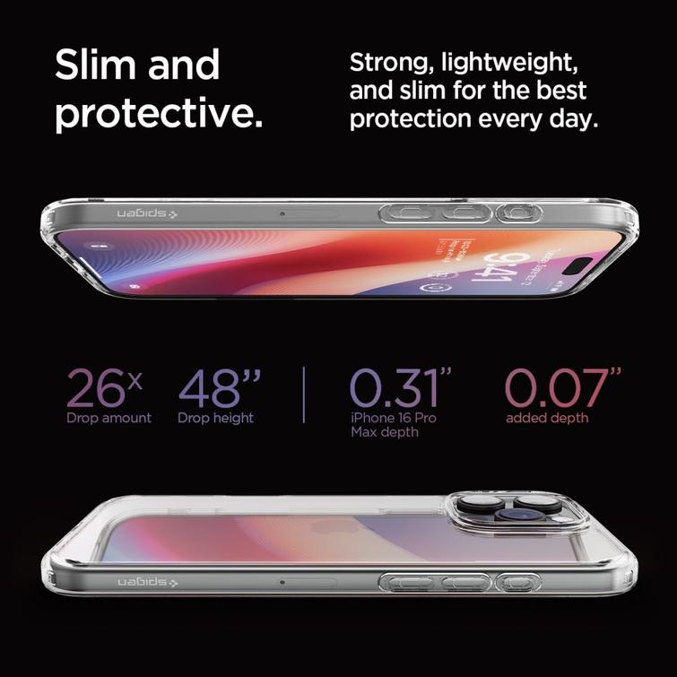 Spigen Ultra Hybrid -suojakuori iPhone 16 Pro Max 6,9":lle, kristallinkirkas