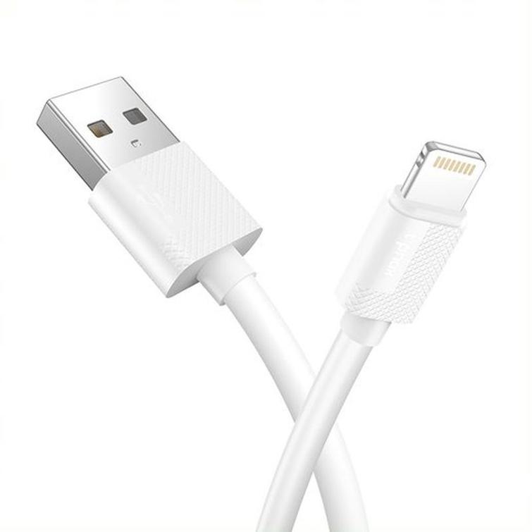 WALL CHARGER T-PHOX MINI-EU LIGHTNING WHITE 1.2M 2.4A
