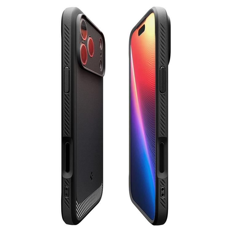 Spigen Rugged Armor Mag Magsafe -kotelo iPhone 17 Pro Maxille, mattamusta