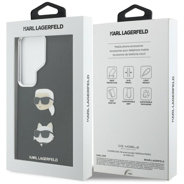Karl Lagerfeld case Saffiano Double Heads Metal for Samsung Galaxy S26 Ultra black
