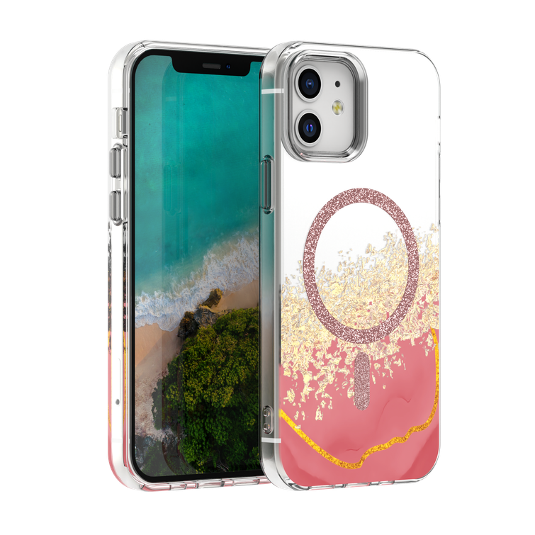 Epoxy Mag case for iPhone 12 / 12 Pro 6,1" pink
