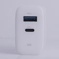 Forever TC-07-30AC PD QC laturi 1x USB-C 1x USB 30W valkoinen + USB-C - USB-C kaapeli 60W