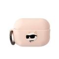 Karl Lagerfeld Airpods Pro 2 -kuulokkeiden suojakuori KLAP2RUNCHP, pinkki, 3D-silikoni NFT Karl
