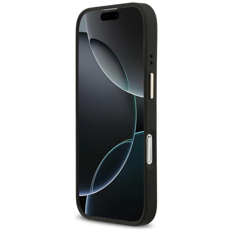 Guess 4G Logo Plate MagSafe case for iPhone 17 black