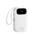 Baseus Qpow3 Digitaalinen Näytöllinen Pikalataus Varavirtalähde 22.5W 10000mAh Kuunvalkoinen