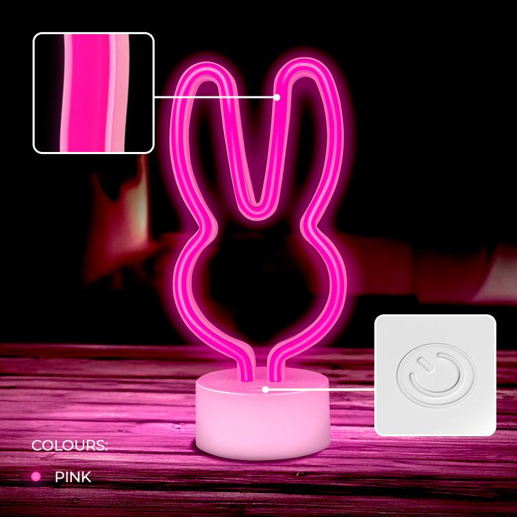 Neon-LED jalustalla BABBIT pinkki USB-C FSC-10 Forever Light