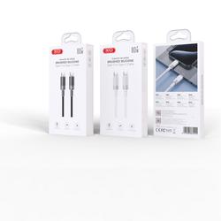 XO-kaapeli NB-Q282B PD USB-C - USB-C 1,0m 60W valkoinen