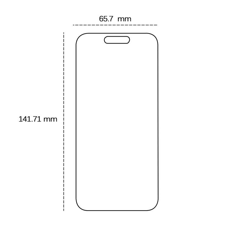 Karkaistu lasi 2,5D iPhone 15 6,1" / 16 6,1"