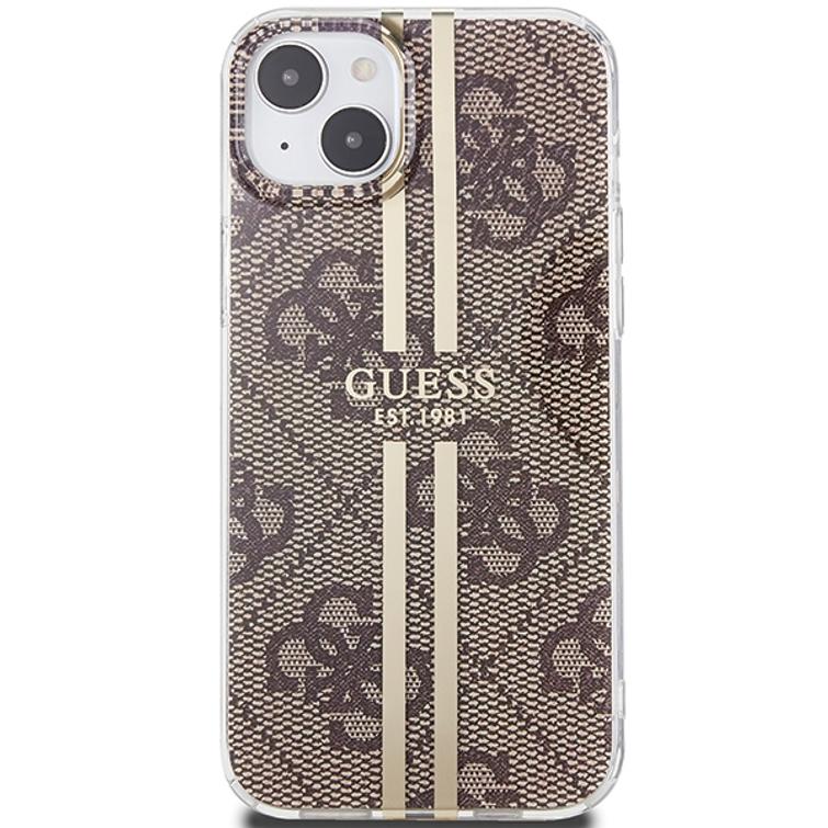 Guess iPhone 15 Plus 6,7" suojakuori GUHCP15MH4PSEGW ruskea HC IML 4G GOLD STRIPE