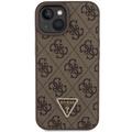 Guess case for iPhone 15 Plus 6,7" GUHCP15MP4TDSCPW brown hardcase Crossbody 4G Metal Logo