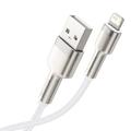 Baseus Cafule Metal USB-Lightning-kaapeli 1,0 m 2,4A valkoinen